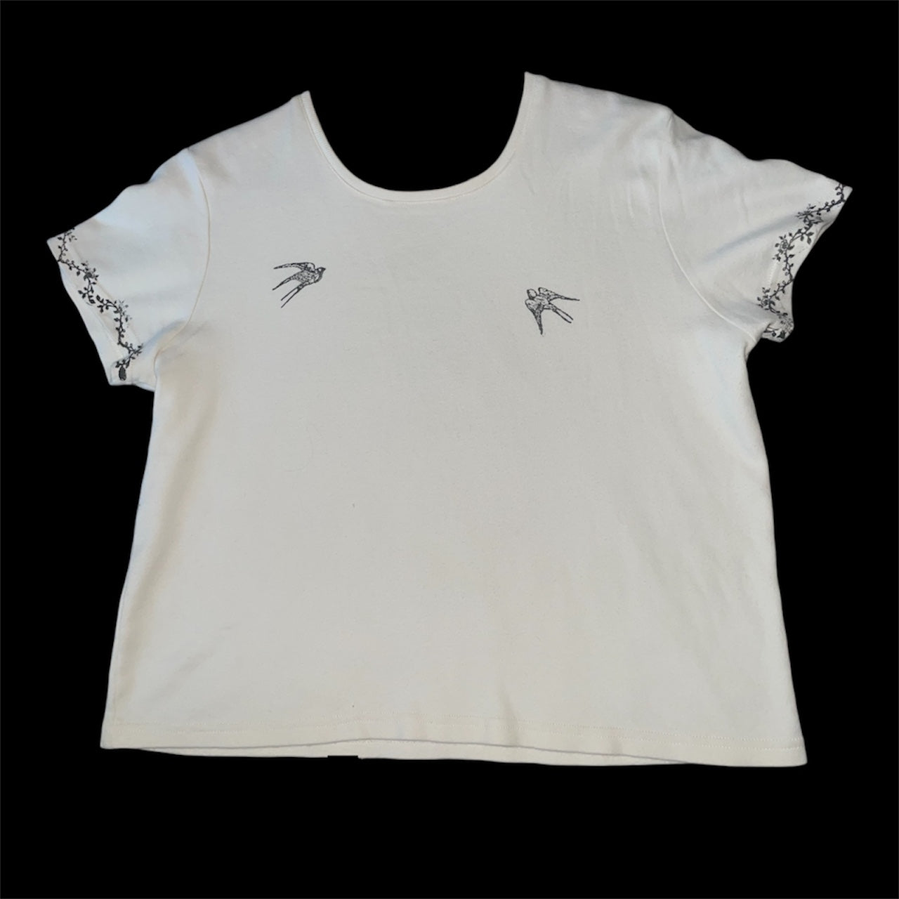 “Iridescent” handprinted Tee